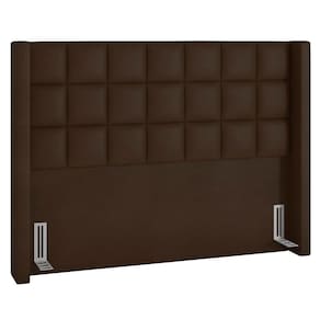 Cabeceira Cama Box Casal 140cm Pisa P02 Sintético Marrom - Mpozenato