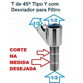 Derivação 45º Tipo Y Com Desviador para Filtro - 170205