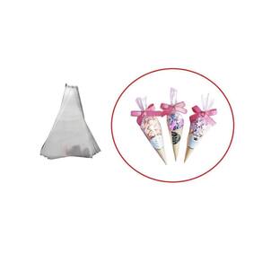 Saco saquinho cone doces pipoca transp. 15x30 c/200un