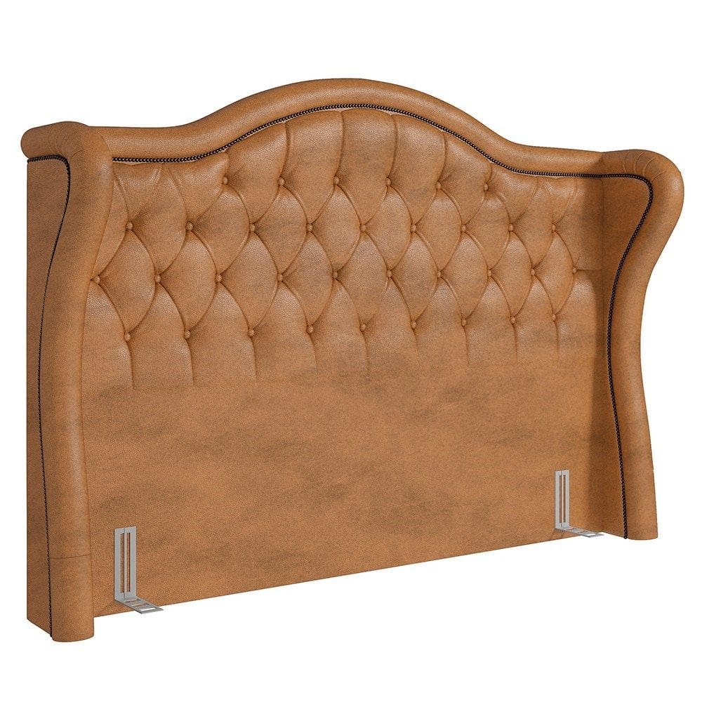 Cabeceira Cama Box Casal 140cm Antibes P02 Sintético Caramelo - Mpozenato