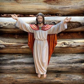 Imagem jesus ressuscitado parede importado resina 29 cm