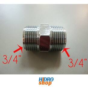 Niple 3/4" MxM Latão Cromado - 0200551