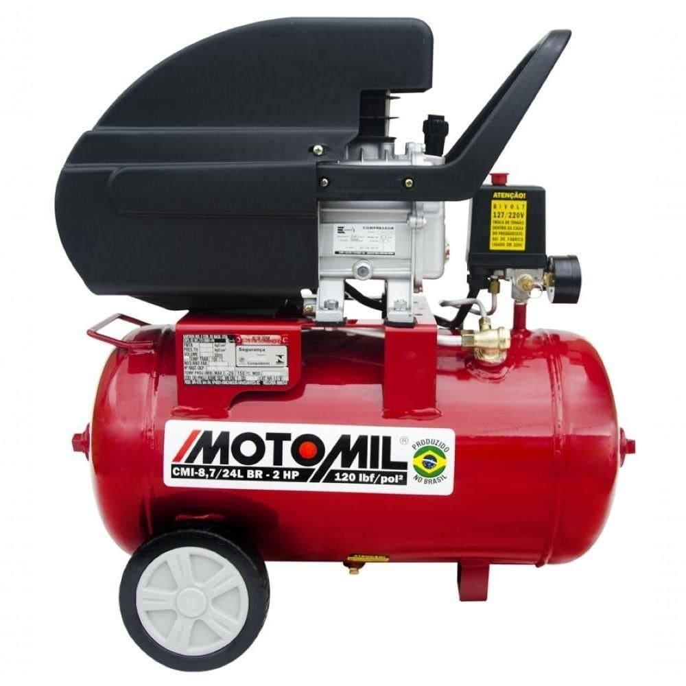 Compressor 120Lbs 2Hp 127/220V Hobby Cmi-8,7/24Br Motomil