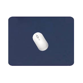 Mouse pad 25x20cm couro sintético impermeável azul marinho