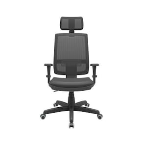 Cadeira presidente brizza back 3d sintetico apoio plaxmetal