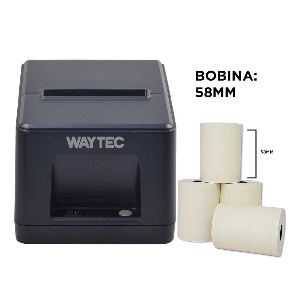Impressora térmica waytec wp-50 58mm tickets ifood n/fiscal