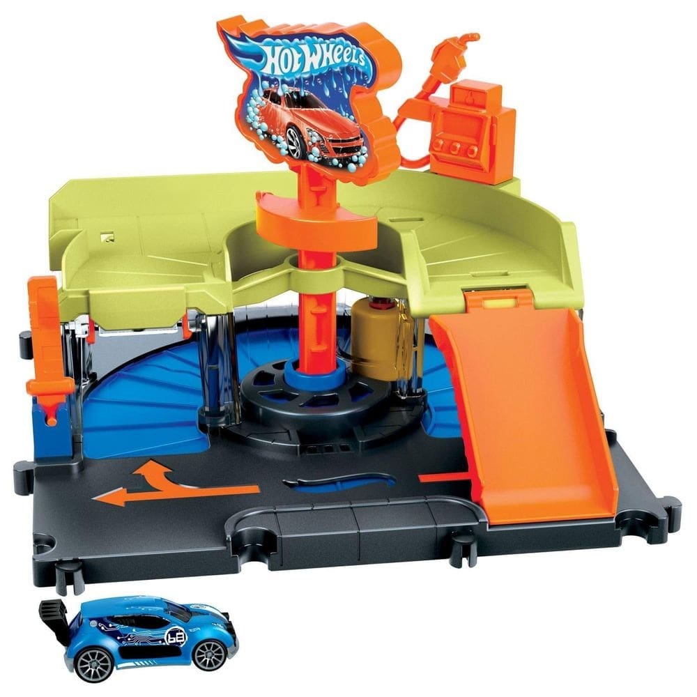 Pista hot-wheels city lava rápido no centro da cidade mattel