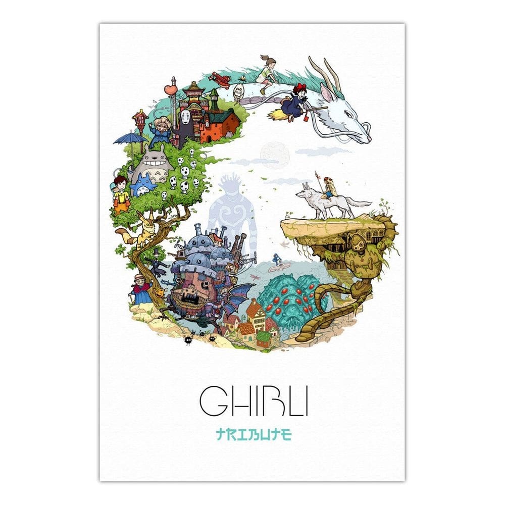 Quadro A4 em MDF Stugio Ghibli 001 - Placa