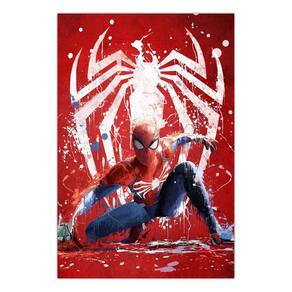 Quadro A4 em MDF Spider Man Game 001- Placa