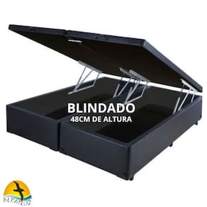 Cama Box Baú Casal Bipartido 138 x 188 - Super Reforçado