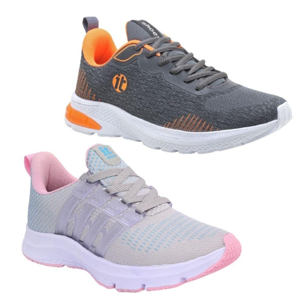Tênis Feminino Esportivo Caminhada Running Academia Kit 2 - 39 - Sépia