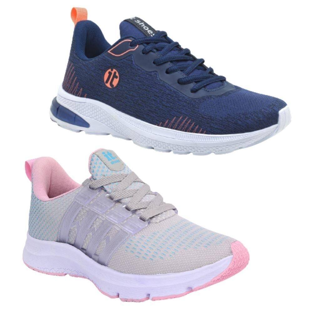 Tênis Feminino Esportivo Fitness Caminhada Academia Kit 2 - 39 - Azul Royal