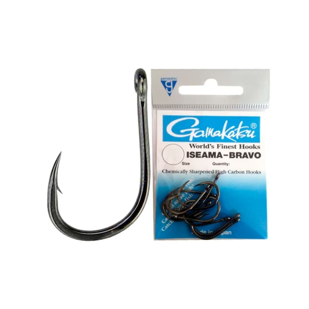 Kit Anzol Gamakatsu Iseama Bravo Black Resistente 3 Cartelas - Escolha o Tamanho