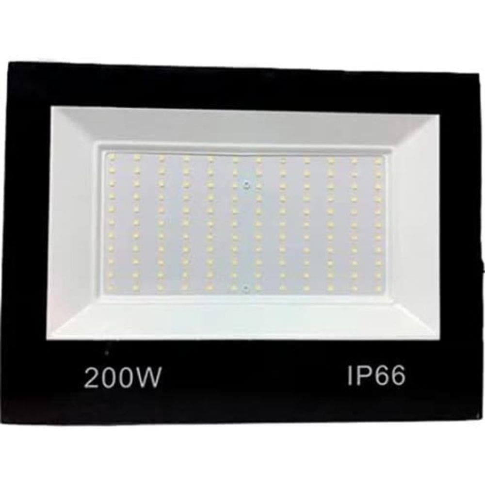 Refletor led holofote 200w a prova d`água branco frio 6500k