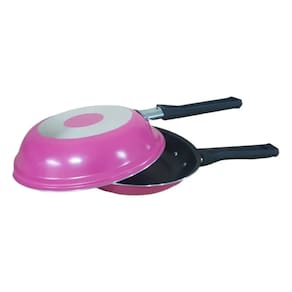 Omeleteira Antiaderente Dupla 18cm Rosa Teflon