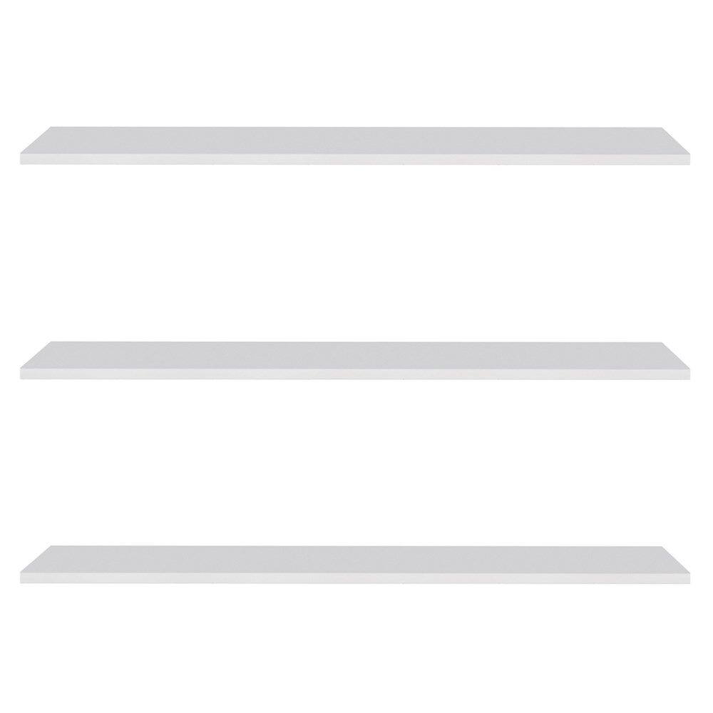 Prateleira Flutuante Para Lavanderia Kit 3 Suporte Invisível 91cm Yara Branco - Lumil