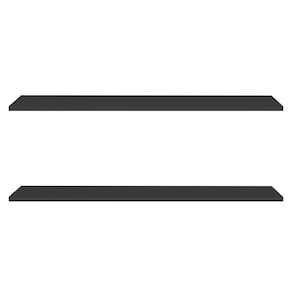 Prateleira Flutuante Para Escritório Kit 2 com Suporte Invisível 68cm Yara Preto - Lumil
