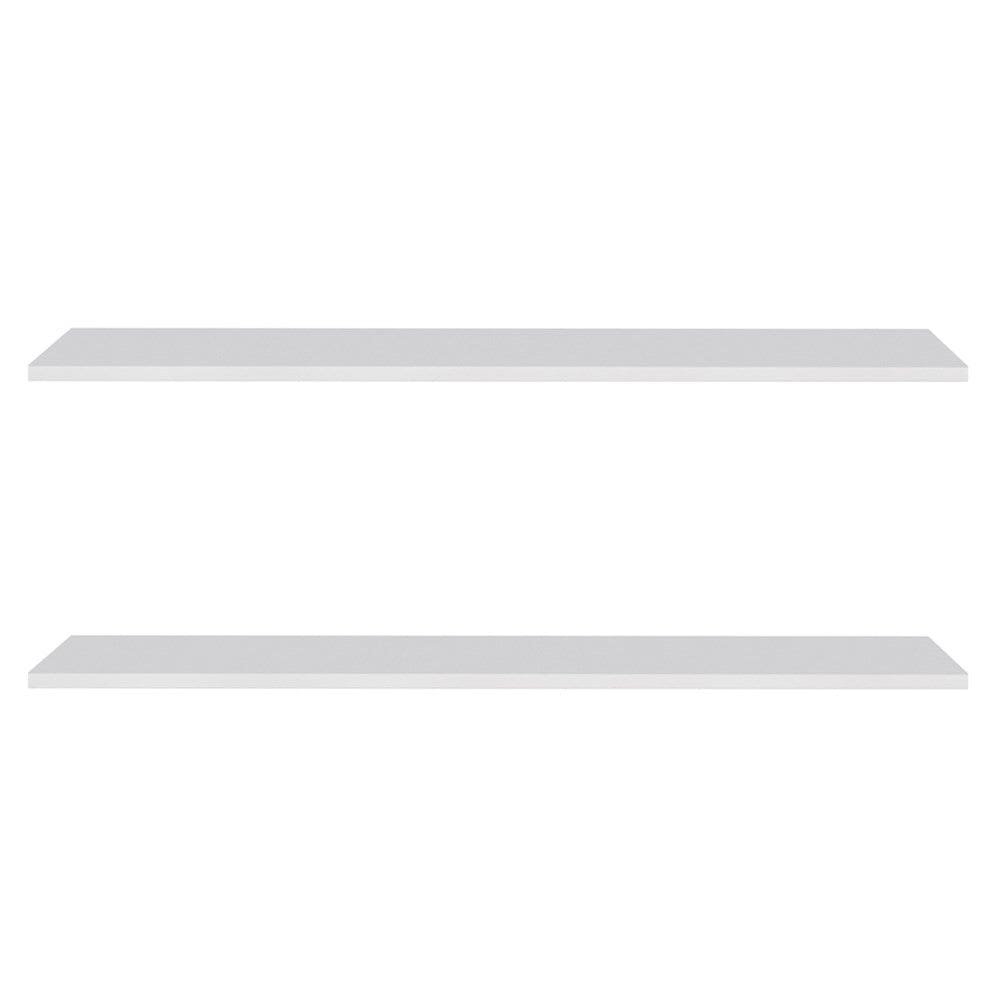 Prateleira Flutuante Para Cozinha Kit 2 Suporte Invisível 68cm Yara Branco - Lumil