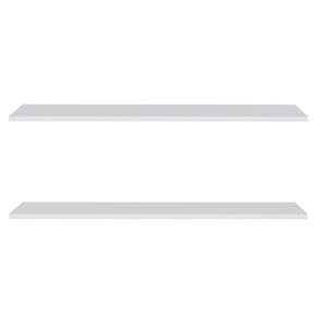 Prateleira Flutuante Para Escritório Kit 2 Suporte Invisível 68cm Yara Branco - Lumil