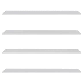 Prateleira Flutuante Para Banheiro Kit 4 Suporte Invisível 91cm Yara Branco - Lumil