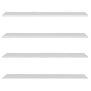 Prateleira Flutuante Para Sala Kit 4 Suporte Invisível 68cm Yara Branco - Lumil