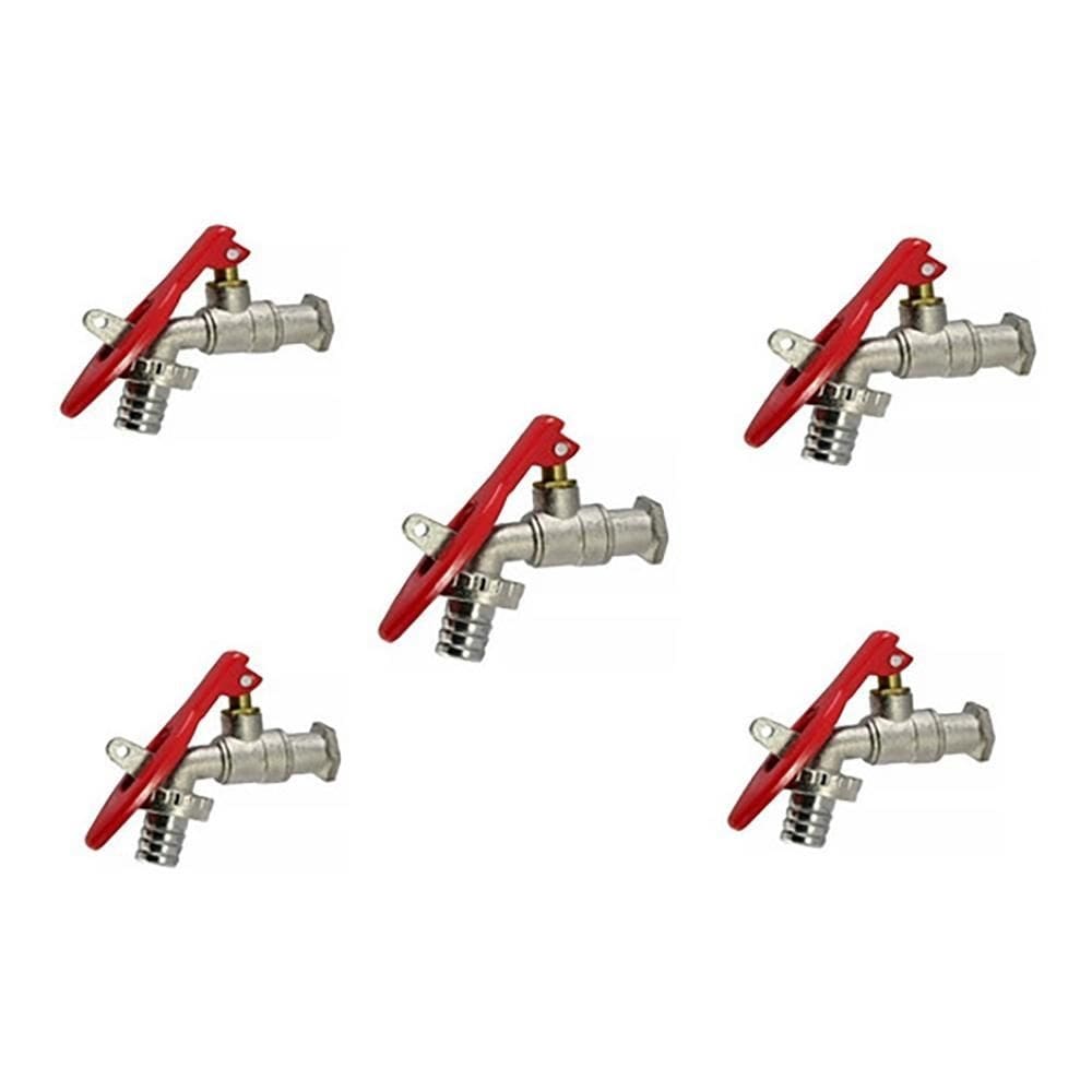 Kit 5 torneiras jardim cadeado com bico geral 1/2x3/4