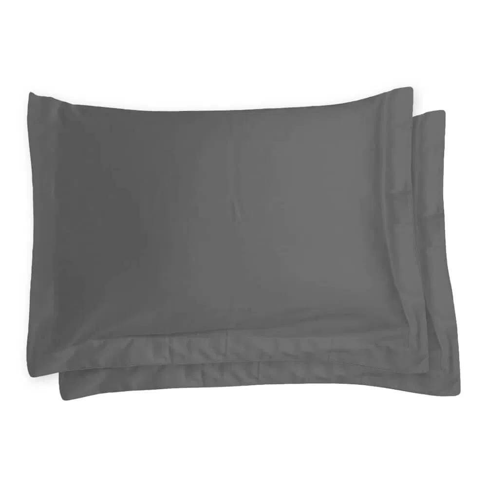 Kit com 2 fronhas 300 fios satinee - kacyumara cinza