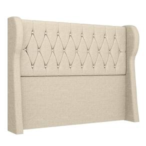Cabeceira Casal Queen Cama Box 160cm Malva I02 Linho Bege - Mpozenato