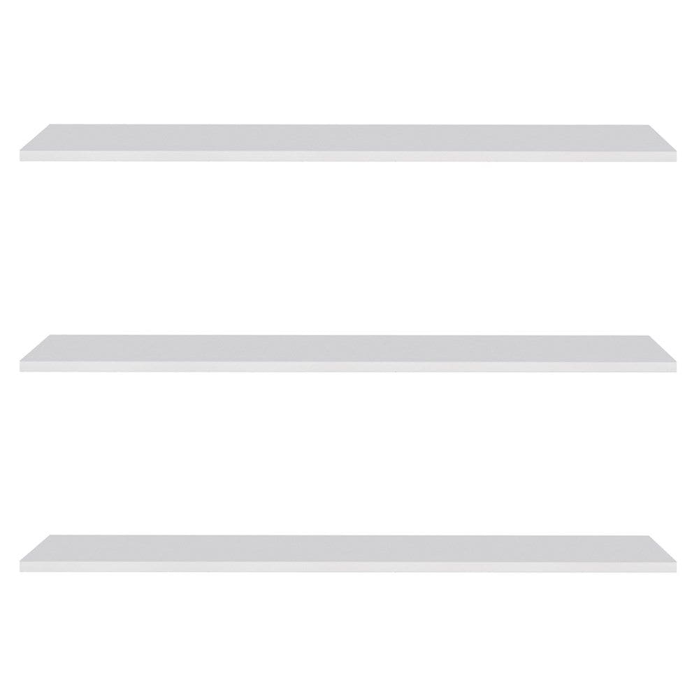 Prateleira Flutuante Para Escritório Kit 3 Suporte Invisível 68cm Yara Branco - Lumil
