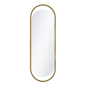Espelho decorativo glam dourado 153x43cm oblongo