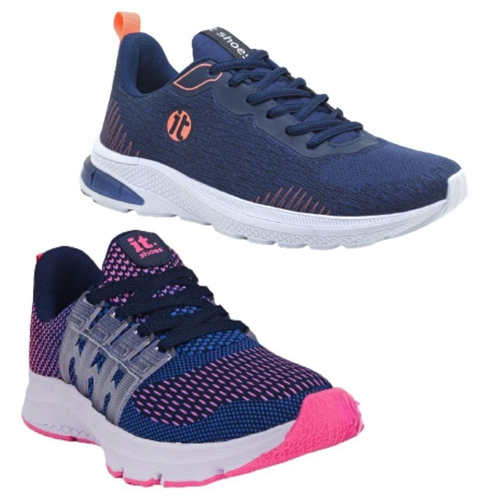 Tênis Feminino Esportivo Fitness Caminhada Academia Kit 2 - 35 - Azul Petróleo