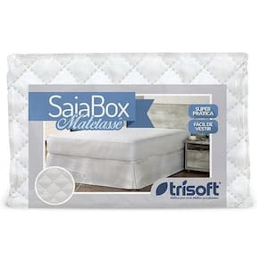 Saia para Cama Box Matelassê Queen 1,58m x 1,98m x 35cm - Trisoft