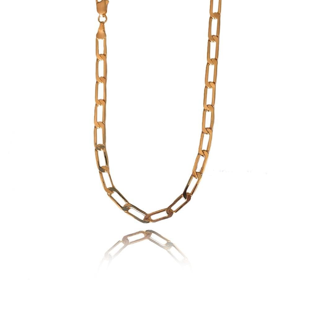 Pulseira Corrente Chapada Folheada Em Ouro 18k [F027]