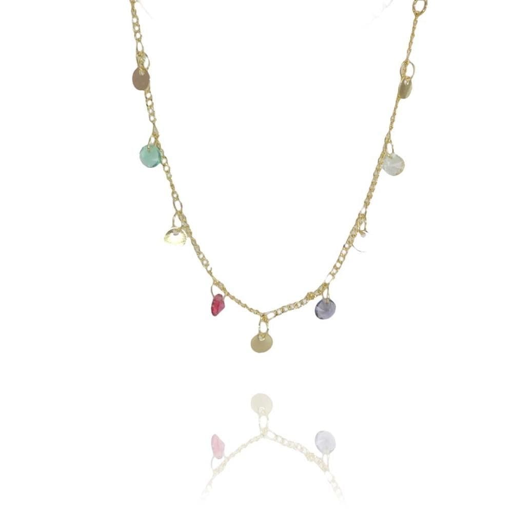 Pulseira De Zircônias Coloridas Folheado A Ouro 18k [F027]