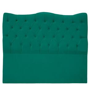 Cabeceira Casal Queen 160cm Dunas Veludo Verde - Montanaris Decor