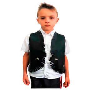 Colete Junino Masculino Infantil com Franja Country Cowboy Boiadeiro Peão de Rodeio Festa Junina Arraiá Quadrilha Querme