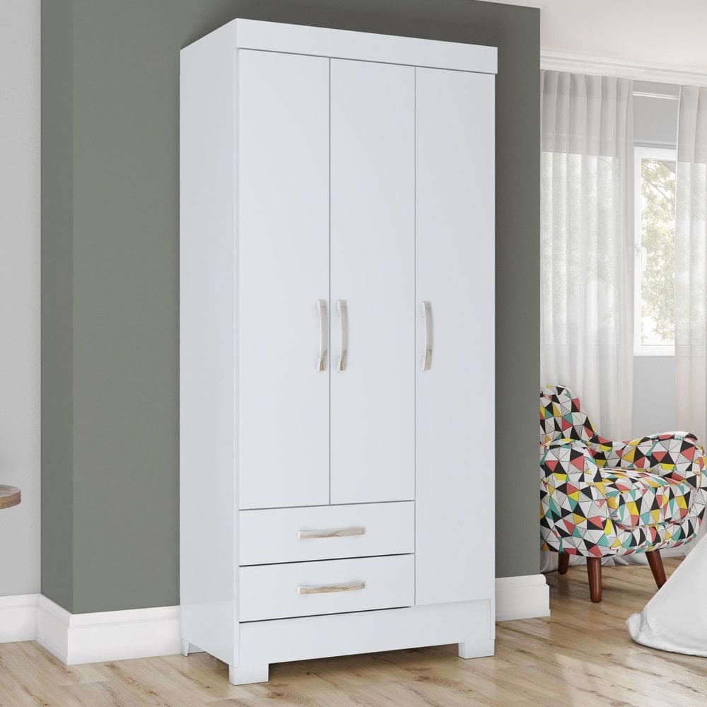 Guarda Roupa 3 Portas 2 Gavetas BE16 Briz