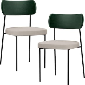 Kit 02 Cadeiras Sala De Jantar L02 Verde Musgo Cru