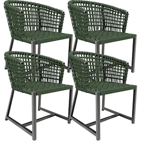 Kit 04 Cadeirass Para Área Gourmet Cozinha Belize D04 Verde
