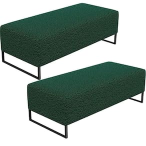 Kit 02 Puffs Decorativo Bali W01 120X50cm Bouclê Verde