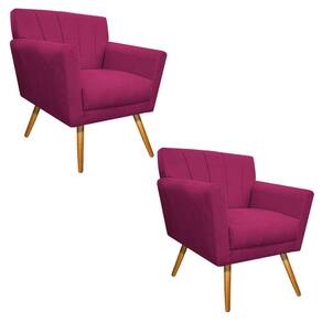 02 Poltronas Laura Palito Mel Suede Pink
