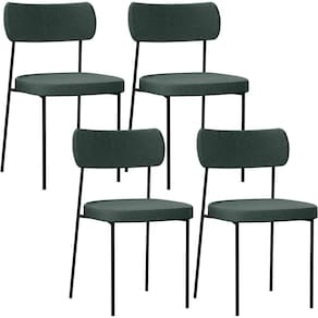 Kit 04 Cadeiras Para Sala De Jantar L02 Verde