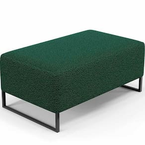 Puff Decorativo Cléo 90Cm Preto W01 Bouclê Verde