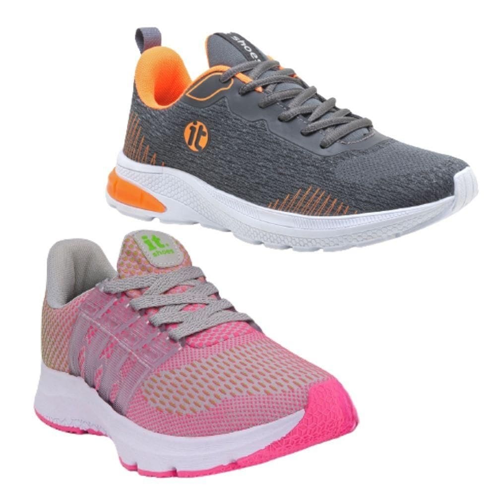 Tênis Feminino Esportivo Caminhada Running Academia Kit 2 - 39 - Vinho
