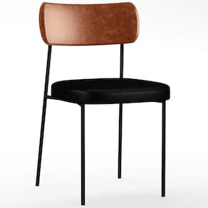 Cadeira Decorativa De Jantar Melina L02 Camel Preto