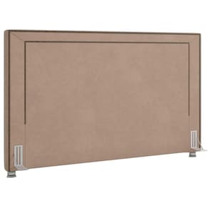 Cabeceira Cama Box Casal King 195cm P05 Berlim Veludo Bege