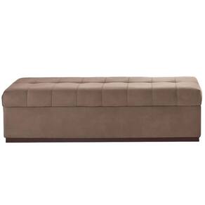 Baú Recamier Gomado Herval MH-3724 140 cm (largura) Madeira Eucalipto Estofado Marrom Base Imbuia