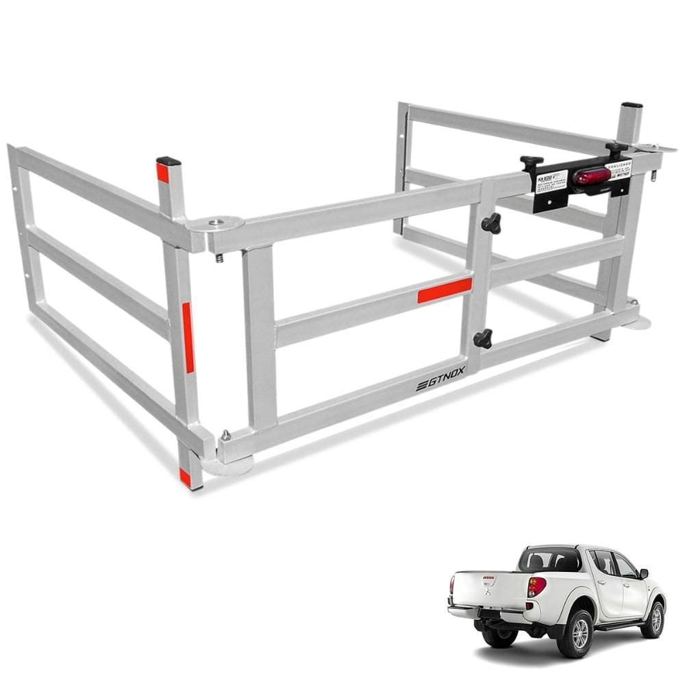 Extensor de Caçamba L200 Triton 2008 a 2018 Dobravel EDD Prata Gtnox