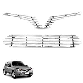 Sobre Grade Clio 2013 a 2016 Aço Inox Cromada Filetada Slim Gtnox