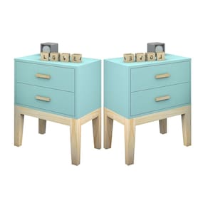 2 mesinha com gaveta para quarto infantil na cor menta para menino teen